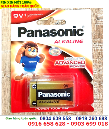 Panasonic 6LR61T/1B; Pin 9v Alkaline Panasonic 6LR61T/1B chính hãng _Xuất xứ NHẬT (Loại Vỉ 1viên)